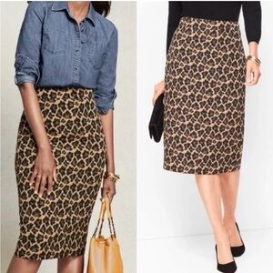 NWT Talbots Animal Print Pencil Skirt